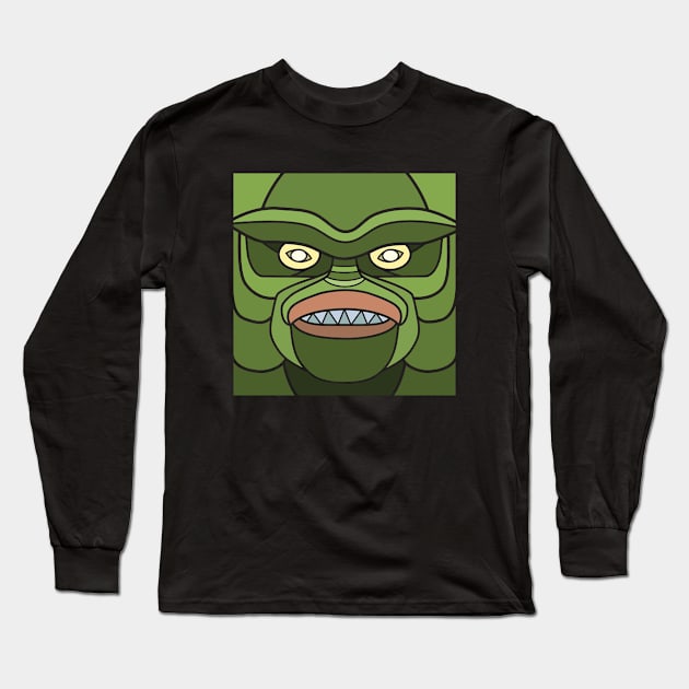 Creature From The Black Lagoon Long Sleeve T-Shirt by SethNicholasJohnson